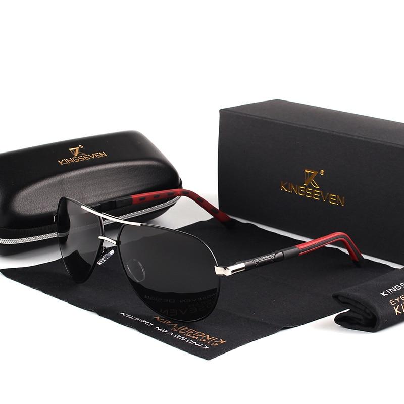 Occhiali da sole classici polarizzati in alluminio da uomo. Questi occhiali da sole combinano un design classico con materiali di alta qualità.
