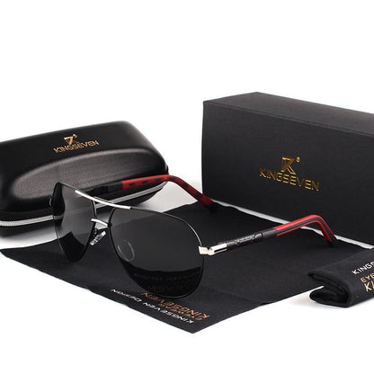 Occhiali da sole classici polarizzati in alluminio da uomo. Questi occhiali da sole combinano un design classico con materiali di alta qualità.