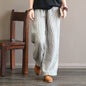 Mid Waist Striped Women's Pants