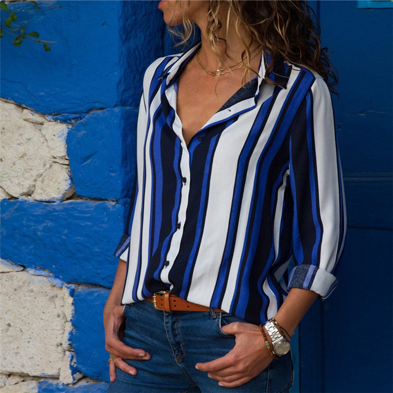 Women's  Long Sleeve Chiffon Blouse