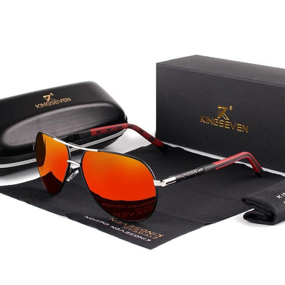 Occhiali da sole classici polarizzati in alluminio da uomo. Questi occhiali da sole combinano un design classico con materiali di alta qualità.