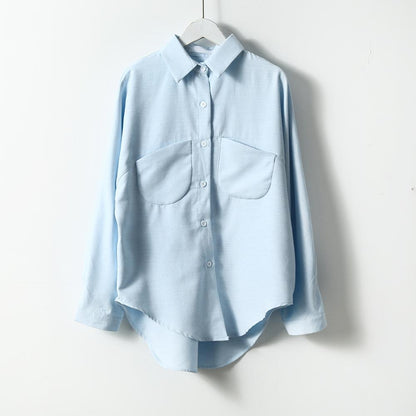 Blusa estiva a maniche lunghe da donna.