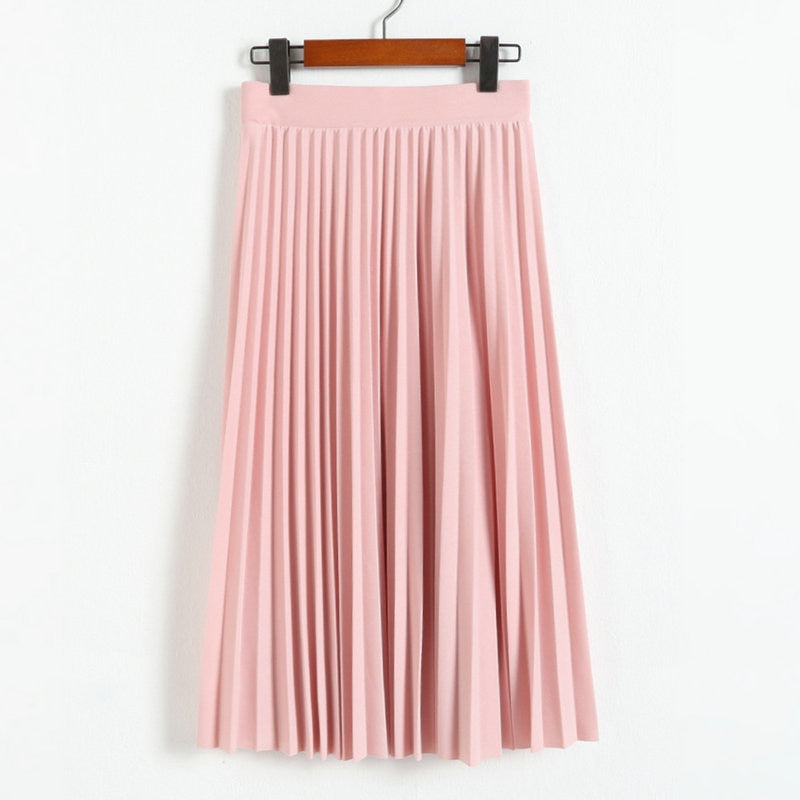 Women's High Waist Pleated Skirt