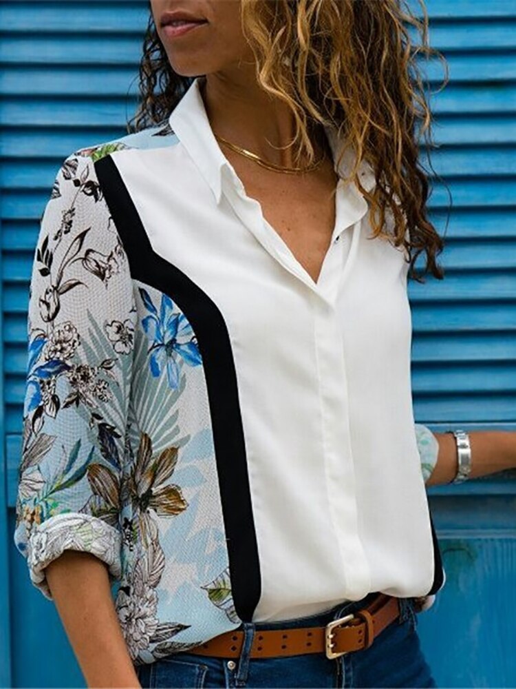 Blusa in chiffon a maniche lunghe da donna. blusa da donna in chiffon è perfetta per un look elegante e leggero.