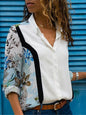 Blusa in chiffon a maniche lunghe da donna. blusa da donna in chiffon è perfetta per un look elegante e leggero.