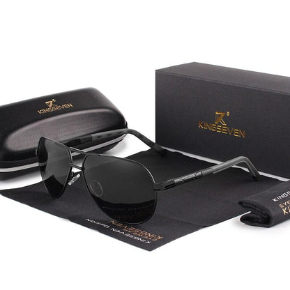 Occhiali da sole classici polarizzati in alluminio da uomo. Questi occhiali da sole combinano un design classico con materiali di alta qualità.