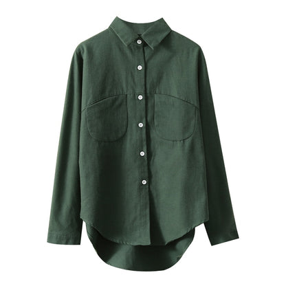 Blusa estiva a maniche lunghe da donna.