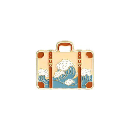 Camping Themed Metal Brooch