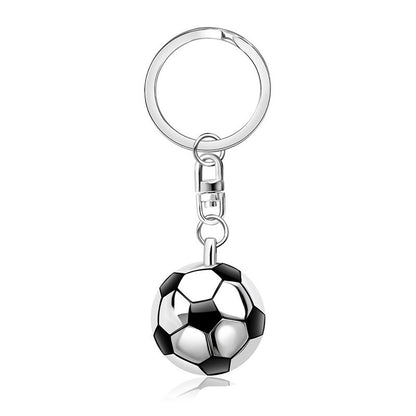 Portachiavi in metallo con design a tema calcio.